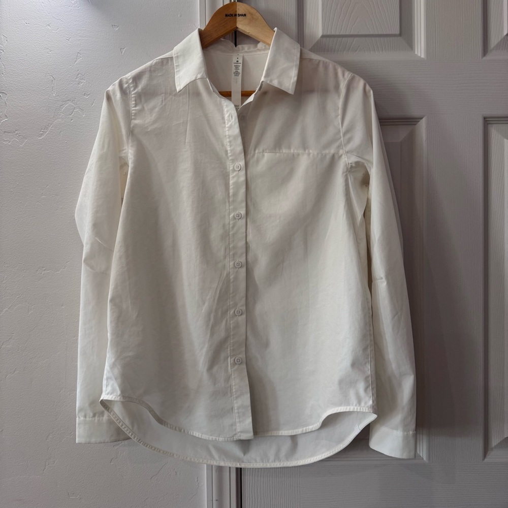 Lululemon Full Day Ahead Shirt - White size 6